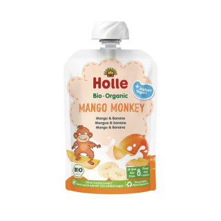 Mus Mango Banan z Jogurtem od 8 Miesiąca BIO 100 g - Holle - Ekochatka