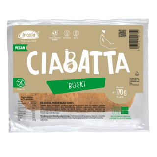 Bułki Ciabatta Bezglutenowe 2 szt. 170 g - Incola - Ekochatka