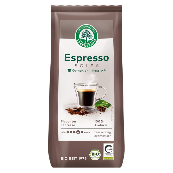Kawa Mielona Arabica 100% Espresso Solea BIO 250 g - Lebensbaum - Ekoc