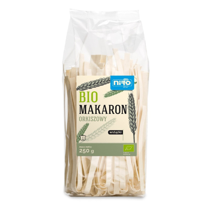 Makaron Orkiszowy Wstążki BIO 250 g - Niro - Ekochatka