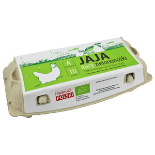 Jaja Ekologiczne Kury Zielononóżki BIO 10 szt. 650 g - BIO Planet - Ek