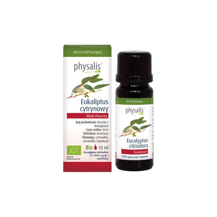 Olejek Eteryczny Eukaliptus Cytrynowy BIO 10 ml - Physalis - Ekochatka