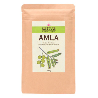Maseczka Ziołowa do Włosów Amla Wegańska 100 g - Sattva - Ekochatka
