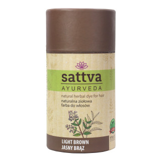Henna do Włosów Jasny Brąz ECO Wegańska Ayurvedyjska 150 g - Sattva - 