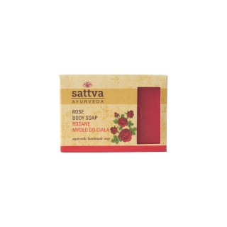 Mydło w Kostce do Ciała Róża Wegańskie Ayurveda 125 g - Sattva - Ekoch