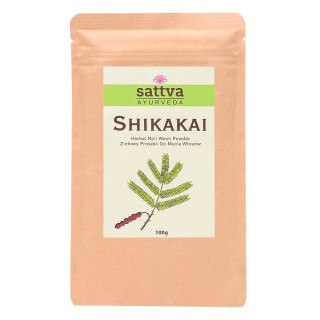 Proszek Ziołowy do Mycia Włosów Shikakai Wegański 100 g - Sattva - Eko