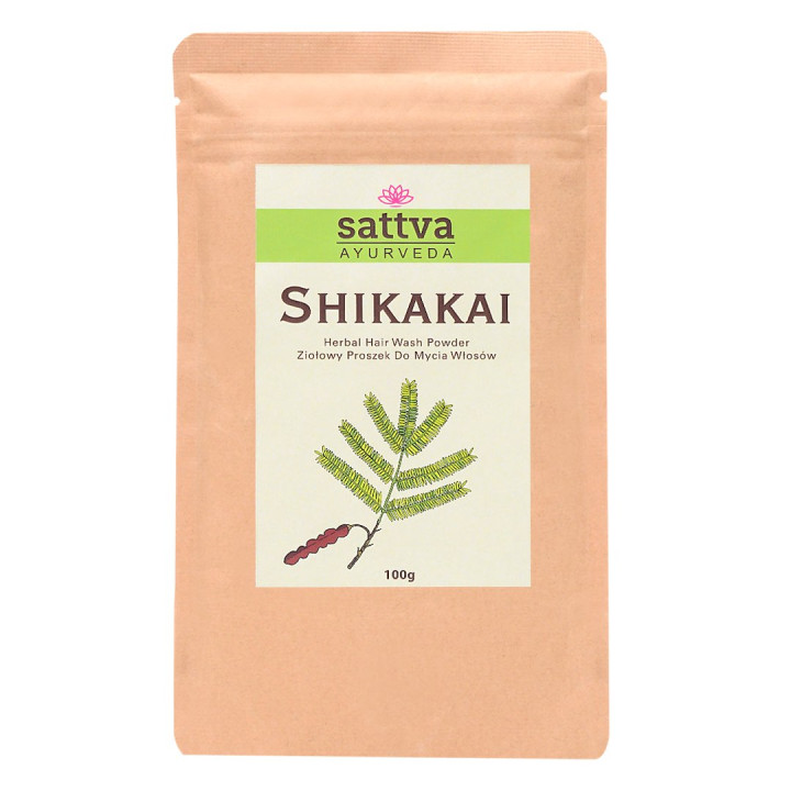 Proszek Ziołowy do Mycia Włosów Shikakai Wegański 100 g - Sattva - Eko