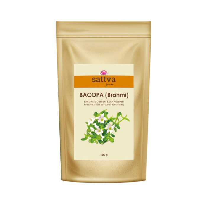 Bacopa Drobnolistna Brahmi Proszek Wegański 100 g - Sattva - Ekochatka