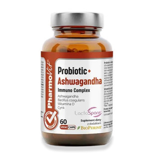 Probiotic Ashwagandha Immuno Complex Bezglutenowe 60 Kapsułek - Pharmo
