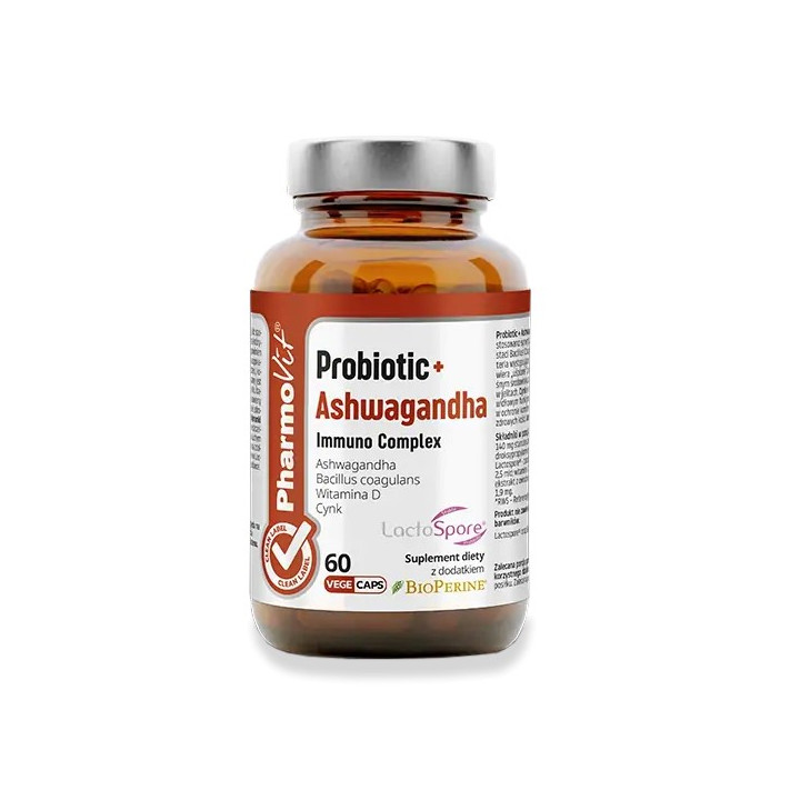Probiotic Ashwagandha Immuno Complex Bezglutenowe 60 Kapsułek - Pharmo