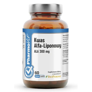 Kwas Alfa-liponowy 300 mg Bezglutenowy Wegański 60 Kapsułek - Pharmovi