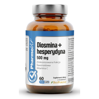 Diosmina Hesperydyna Bezglutenowa Wegańska 60 Kapsułek - Pharmovit - E