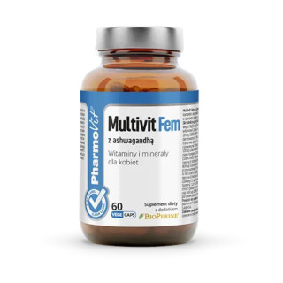 Multiwitamina Dla Kobiet z Ashwagandą Bezglutenowa 60 Kapsułek - Pharm