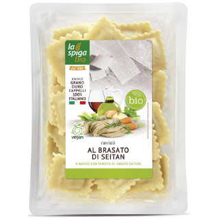 Ravioli Świeże z Warzywami i Seitanem BIO Wegańskie 250 g - La Spiga -