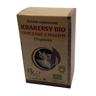 Krakersy Gryczane z Makiem BIO Wegańskie Bezglutenowe 90 g - Ekoflorka