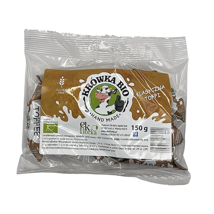 Krówki Bezglutenowe BIO o Smaku Toffi 150 g - Ekoflorka - Ekochatka