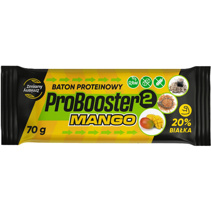 Baton Proteinowy z Mango Bezglutenowy Wegański 70 g - Zmiany Zmiany - 