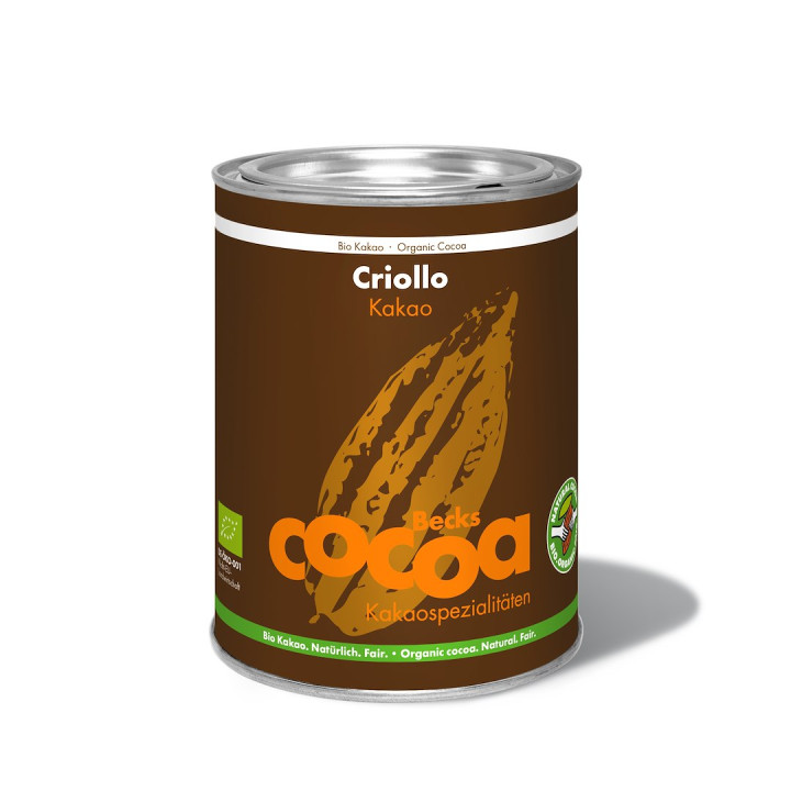 Kakao Criollo Sproszkowane Odtłuszczone BIO Bezglutenowe 200 g - Becks