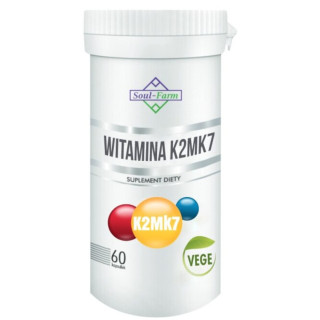 Witamina K2 MK7 Wegańska 100 μg 60 Kapsułek - Soul Farm - Ekochatka