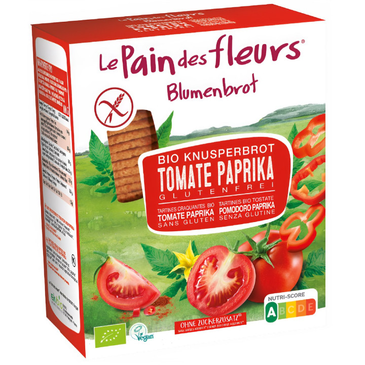 Pieczywo Chrupkie Pomidorowo - Papryk | LE PAIN DES FLEURS - Ekochatka