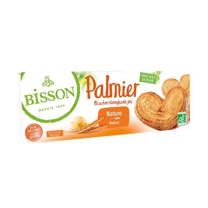 Ciastka Francuskie Maślane Palmiery BIO 100 g - B | BISSON - Ekochatka