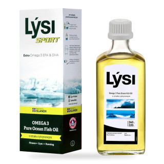 Olej Rybi Omega-3 1560 mg o Smaku Cytrynowym 240 ml - Lysi Sport