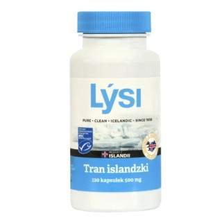 Tran Islandzki Msc Omega-3 (500 mg) 120 kapsułek -  | LYSI - Ekochatka