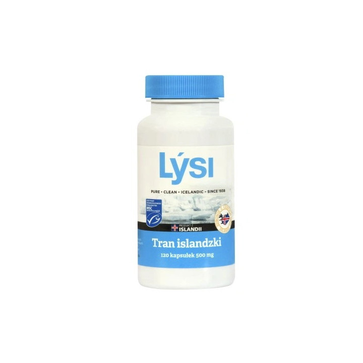 Tran Islandzki Msc Omega-3 (500 mg) 120 kapsułek -  | LYSI - Ekochatka