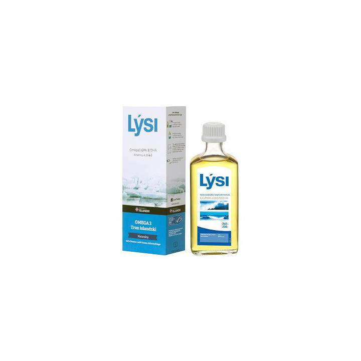 Tran Islandzki Msc Omega-3 (1080 mg) Naturalny 240  | LYSI - Ekochatka