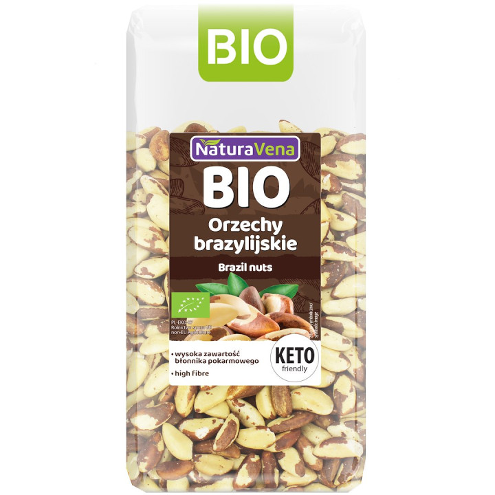Orzechy Brazylijskie BIO 400g Wegańskie Bezglutenowe Naturavena - NATU