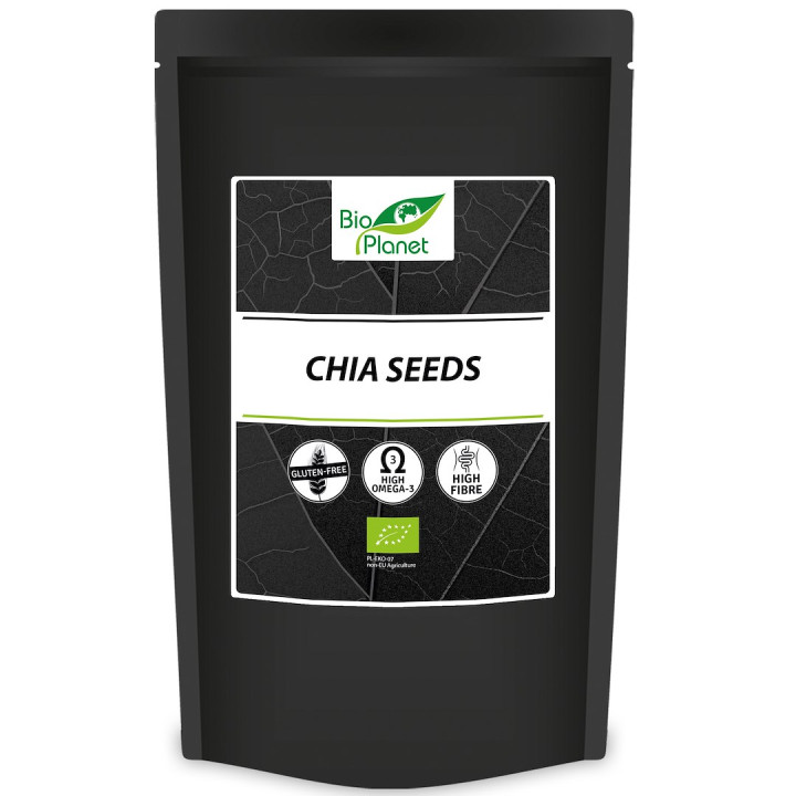Nasiona Chia BIO Bezglutenowe Wegańskie 700 g - BIO Planet Internation