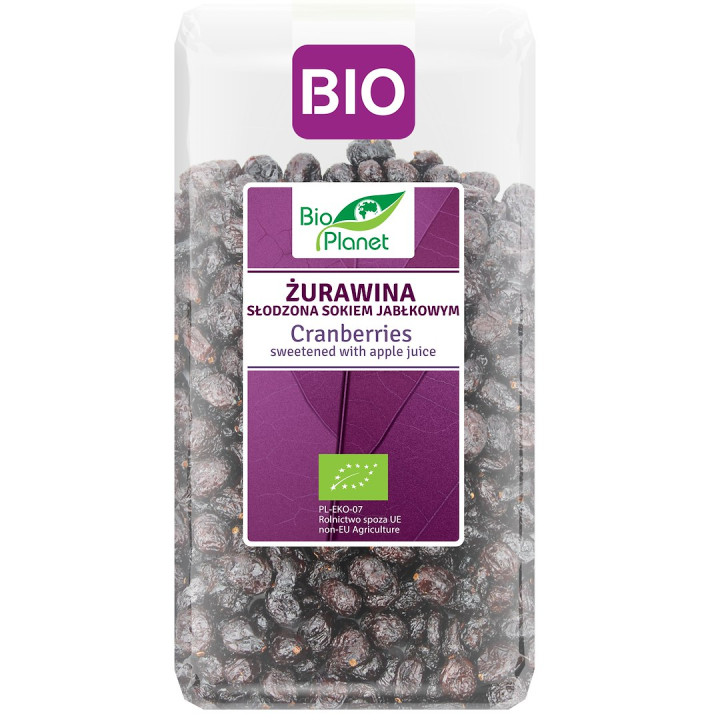 Żurawina z Sokiem Jabłkowym BIO 400 g - BIO Planet - Ekochatka