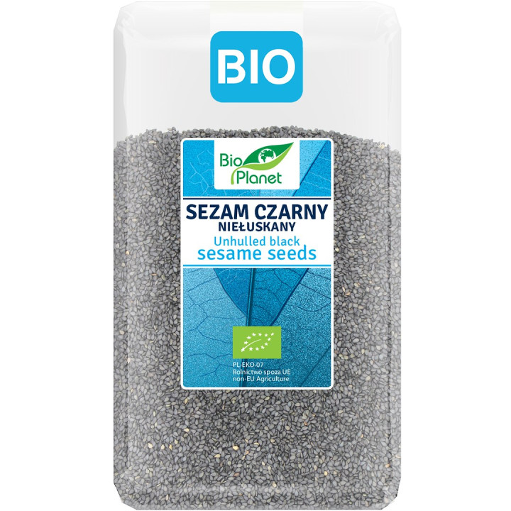 Sezam Czarny Niełuskany BIO 1 kg - BIO Planet - Ekochatka