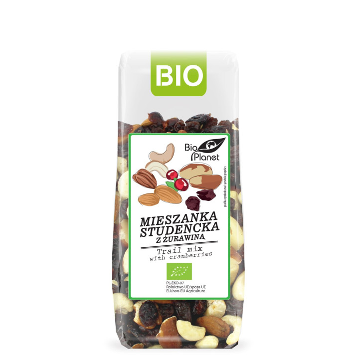 Mieszanka Studencka z Żurawiną BIO 150 g - Bio Planet - Ekochatka