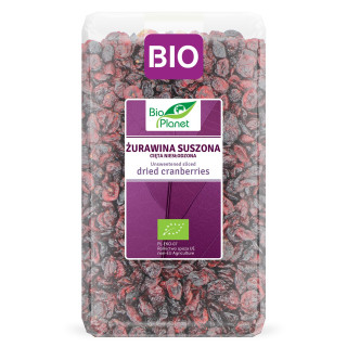 Żurawina Suszona Cięta Niesłodzona BIO 1 kg - BIO Planet - Ekochatka