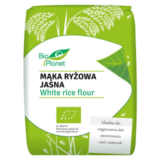 Mąka Ryżowa Jasna BIO Bezglutenowa Wegańska 1 kg - BIO Planet - Ekocha