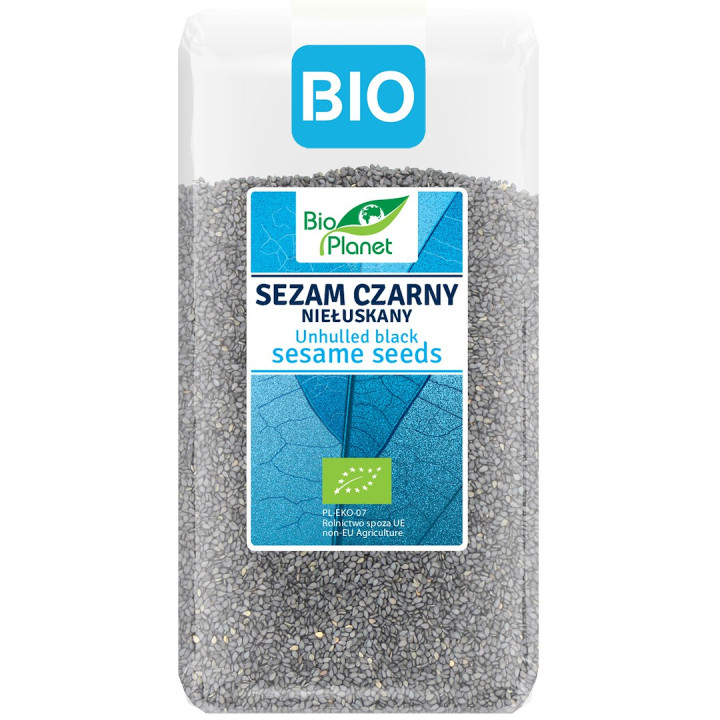 Sezam Czarny Niełuskany BIO Ekologiczny 400 g - BIO Planet - Ekochatka