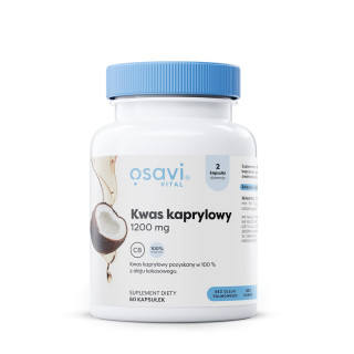 Kwas Kaprylowy 600 mg Bezglutenowy 60 Kapsułek MCT - Osavi - Ekochatka
