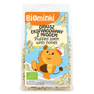 Orkisz Ekspandowany z Miodem BIO 210 g - Biominki - Ekochatka