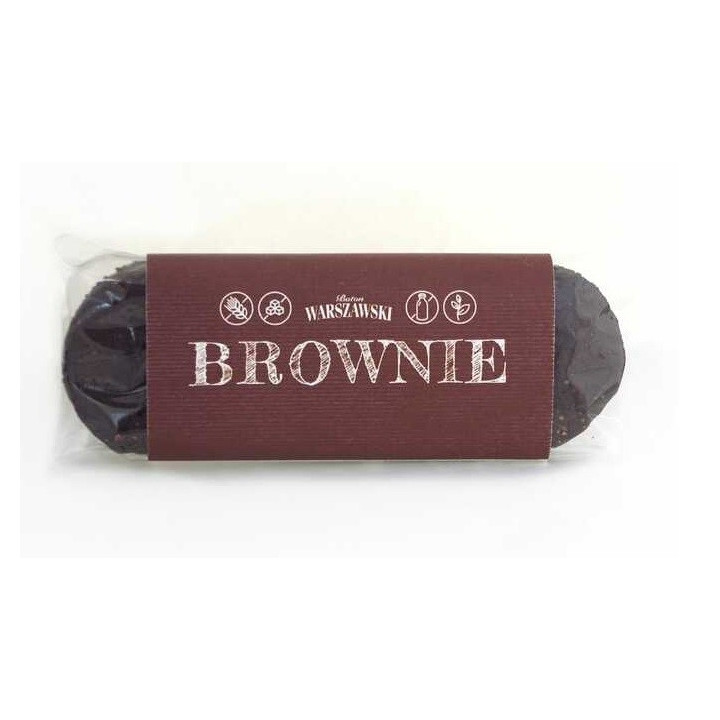 Baton Brownie Bezglutenowy Wegański Bez Cukru 50g - Warszawski - Ekoch