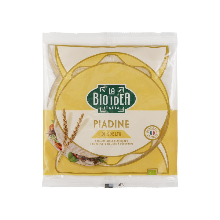 Piadina Orkiszowa BIO 4 Sztuki Wegańska 260 g - La BIO Idea - Ekochatk