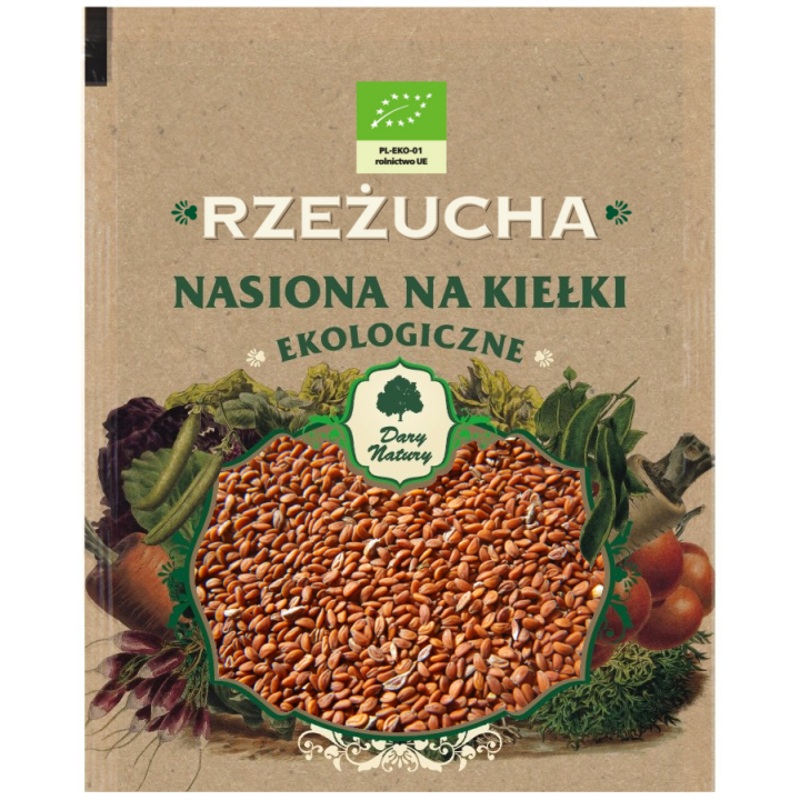 Nasiona Rzeżuchy na Kiełki BIO 30 g - Dary Natury - Ekochatka