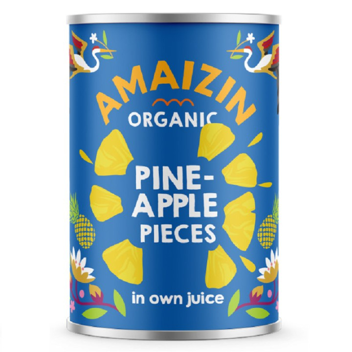 Ananas Kawałki w Soku Własnym BIO 250g - Amaizin - Ekochatka