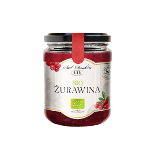 Żurawina z Cukrem Trzcinowym BIO 80% Owoców 260 g - Sad Danków - Ekoch
