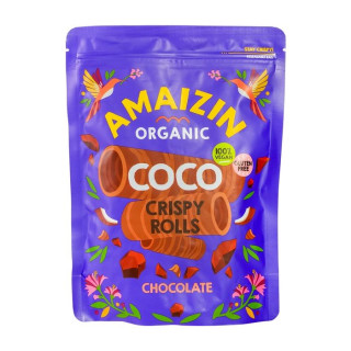 Rurki Waflowe Kokosowo Czekoladowe Bezglutenowe BIO 140 g - Amaizin - 