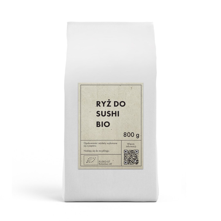 Ryż do Sushi BIO 800 g Okrągły Wegański - The Planet - Ekochatka