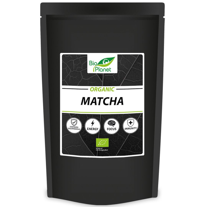 Matcha Herbata Zielona BIO 100 g Wegańska - BIO Planet International -