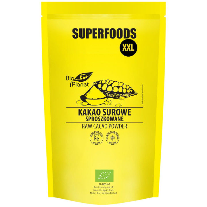Kakao Surowe Sproszkowane BIO 400 g - BIO Planet Superfoods - Ekochatk