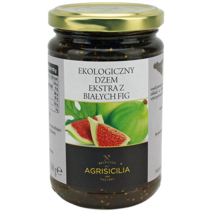Dżem Ekstra z Białych Fig BIO 360 g - Agrisicilia - Ekochatka
