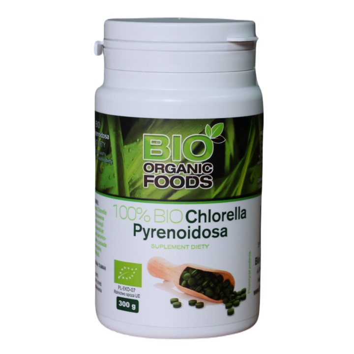 Chlorella Pyrenoidosa BIO 300g 1200 tabletek Suplement Wegański - BIO 